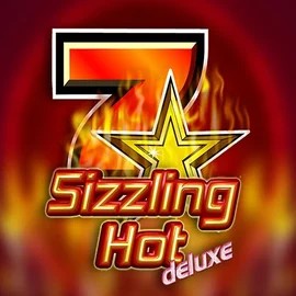 Sizzling Hot Deluxe online game logo by Novomatic on herosspin.com